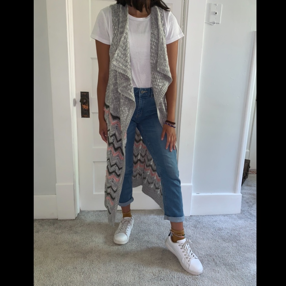 Sleeveless Floor Length Sweater Vest